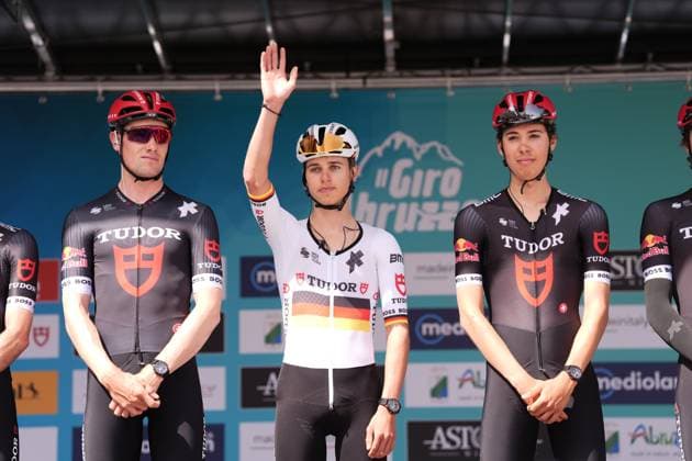 Team Tudor Pro Cycling Team during the Giro d™Abruzzo, stage from Tocco da Casauria to Penne (138 km) - Abruzzo - Wednesday, April 16, 2025. - cycling .  Copyright: xMassimoxPaolonex xLaPressex