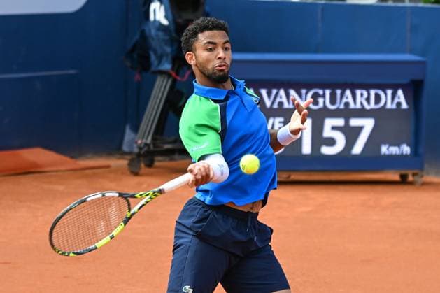Arthur Fils durino match against Pablo Carreno Busta on the Barcelona Open Banc Sabadell tennis tournament at the Real Club de Tenis de Barcelona in Barcelona, Spain  Copyright: xAndreaxRosito IPAxSportx xipa-agency.netx xx IPA_56558903 IPA_Agency_IPA56558903
