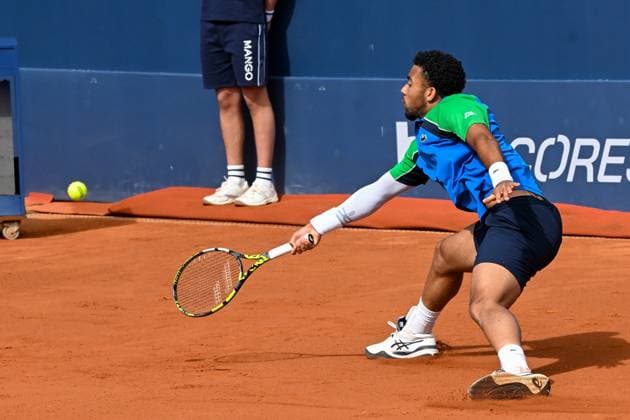 Arthur Fils durino match against Pedro Martinez on the Barcelona Open Banc Sabadell tennis tournament at the Real Club de Tenis de Barcelona in Barcelona, Spain  Copyright: xAndreaxRosito IPAxSportx xipa-agency.netx xx IPA_56558921 IPA_Agency_IPA56558921