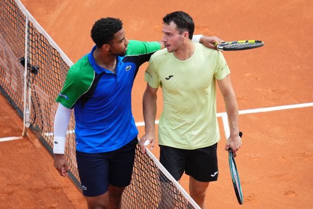 Barcelona, Spain, Barcelona Open Banc Sabadell 2025, ATP, Tennis Herren 500 match, Round of 32 between Pedro Martinez and Arthur FIls, Real Club de Tenis Barcelona, Barcelona, Spain, 16 abril 2025 Copyright: xBaguxBlancox xPressinphotox