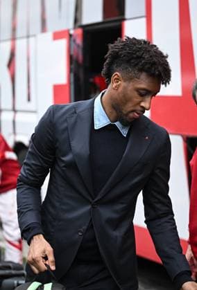 FOOTBALL CHAMPIONS LEAGUE SEASON 2024 2025 Quarter-final second leg Inter Milan FC Bayern Muenchen 15 04 2025 Arrival FC Bayern Muenchen at the team hotel in Milan, Kingsley Coman