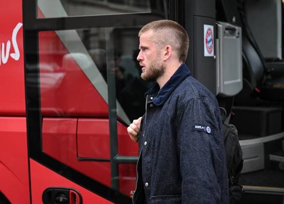 FOOTBALL CHAMPIONS LEAGUE SEASON 2024 2025 Quarter-final second leg Inter Milan FC Bayern Muenchen 15 04 2025 Arrival FC Bayern Muenchen at the team hotel in Milan, Eric Dier