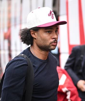 FOOTBALL CHAMPIONS LEAGUE SEASON 2024 2025 Quarter-final second leg Inter Milan FC Bayern Muenchen 15 04 2025 Arrival FC Bayern Muenchen at the team hotel in Milan, Serge Gnabry