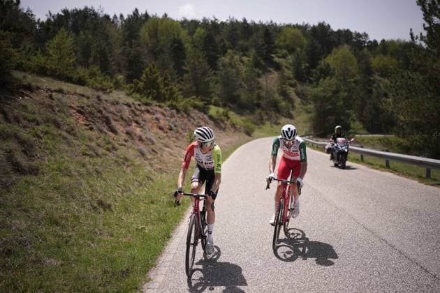 etilli Simone Of IntermarchÃ - Wanty and Zoccarato Samuele Of Team Polti Visitmalta during the Giro d™Abruzzo, stage from Tocco da Casauria to Penne (138 km) - Abruzzo - Wednesday, April 16, 2025. - cycling .  Copyright: xMarcoxAlpozzi LaPressex
