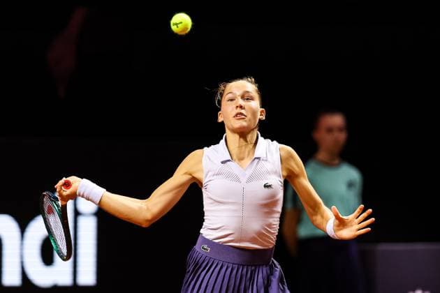 In the picture Erika Andreeva Mirra Andreeva vs Erika Andreeva GER, Porsche Tennis Grand Prix GP Stuttgart 2025, WTA500, 16 04 2025 GER, Porsche Tennis Grand Prix GP Stuttgart 2025, WTA500, 16 04 2025 Stuttgart Copyright: xEibner-Pressefoto RogerxBuerkex EP