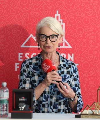 16 04 2025 Frankfurt am Main, bike race Press conference for the Eschborn Frankfurt 2025 cycling classic Picture shows Ann Kathrin Linsenhoff Broad Sports Commissioner of the State of Hesse