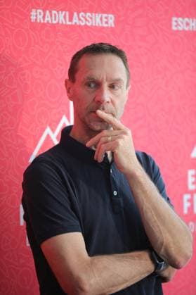 16 04 2025 Frankfurt am Main, cycling race Press conference for the Eschborn Frankfurt 2025 cycling classic Picture shows Jens Voigt, former professional and cycling expert
