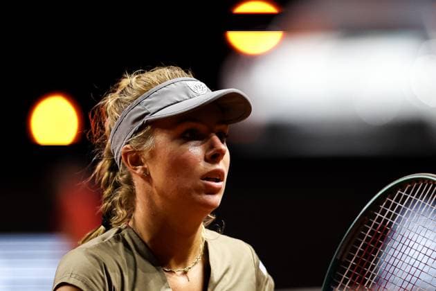 In the picture Magdalena Frech Magdalena Frech POL vs Sara Errani ITA GER, Porsche Tennis Grand Prix GP Stuttgart 2025, WTA500, 16 04 2025 GER, Porsche Tennis Grand Prix GP Stuttgart 2025, WTA500, 16 04 2025 Stuttgart Copyright: xEibner-Pressefoto RogerxBuerkex EP