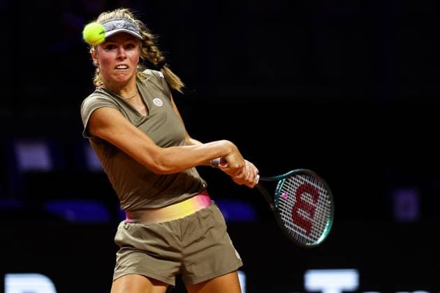 In the picture Magdalena Frech Magdalena Frech POL vs Sara Errani ITA GER, Porsche Tennis Grand Prix GP Stuttgart 2025, WTA500, 16 04 2025 GER, Porsche Tennis Grand Prix GP Stuttgart 2025, WTA500, 16 04 2025 Stuttgart Copyright: xEibner-Pressefoto RogerxBuerkex EP