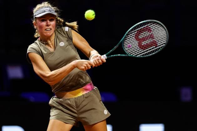 In the picture Magdalena Frech Magdalena Frech POL vs Sara Errani ITA GER, Porsche Tennis Grand Prix GP Stuttgart 2025, WTA500, 16 04 2025 GER, Porsche Tennis Grand Prix GP Stuttgart 2025, WTA500, 16 04 2025 Stuttgart Copyright: xEibner-Pressefoto RogerxBuerkex EP