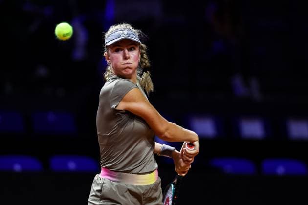 In the picture Magdalena Frech Magdalena Frech POL vs Sara Errani ITA GER, Porsche Tennis Grand Prix GP Stuttgart 2025, WTA500, 16 04 2025 GER, Porsche Tennis Grand Prix GP Stuttgart 2025, WTA500, 16 04 2025 Stuttgart Copyright: xEibner-Pressefoto RogerxBuerkex EP
