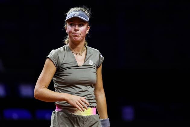 In the picture Magdalena Frech Magdalena Frech POL vs Sara Errani ITA GER, Porsche Tennis Grand Prix GP Stuttgart 2025, WTA500, 16 04 2025 GER, Porsche Tennis Grand Prix GP Stuttgart 2025, WTA500, 16 04 2025 Stuttgart Copyright: xEibner-Pressefoto RogerxBuerkex EP