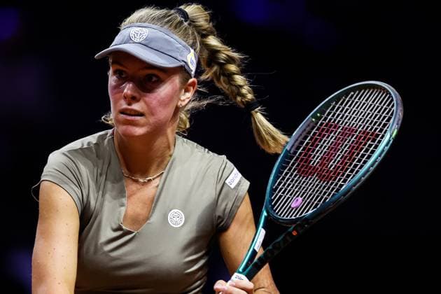 In the picture Magdalena Frech Magdalena Frech POL vs Sara Errani ITA GER, Porsche Tennis Grand Prix GP Stuttgart 2025, WTA500, 16 04 2025 GER, Porsche Tennis Grand Prix GP Stuttgart 2025, WTA500, 16 04 2025 Stuttgart Copyright: xEibner-Pressefoto RogerxBuerkex EP