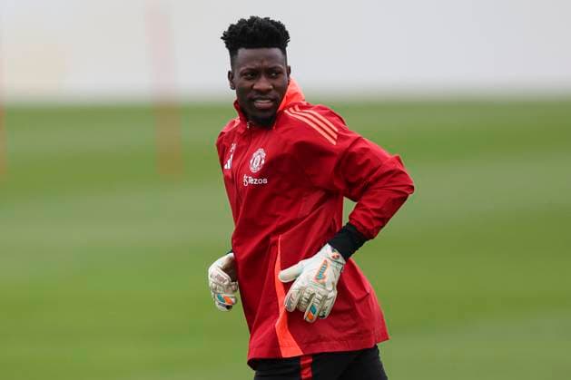 Manchester United, ManU FC Training AndrÃ Onana of Manchester United during the Manchester United FC Training ahead of the Europa League Quarter-Final 2nd leg, at Carrington Training Centre, Manchester, England, United Kingdom on 16 April 2025 Credit: Jake Kirkman Every Second Media Editorial use only. All images are copyright Every Second Media Limited. No images may be reproduced without prior permission. Copyright: xIMAGO EveryxSecondxMediax ESM-1422-0003 JakexKirkmanx xEveryxSecondxMediax