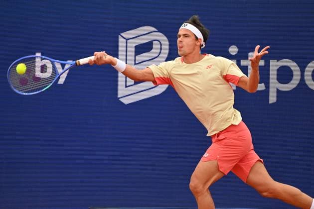 Danel ALTMEIER GER , action,single image,cropped single motif,half figure,half figure Tennis BMW Open 2025 from 12 04 20 04 2025 Â
