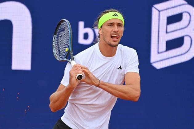 Alexander ZVEREV GER , action,single image,cropped single motif,half figure,half figure Tennis BMW Open 2025 from 12 04 20 04 2025 Â