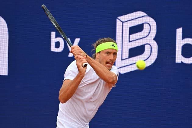 Alexander ZVEREV GER , action,single image,cropped single motif,half figure,half figure Tennis BMW Open 2025 from 12 04 20 04 2025 Â