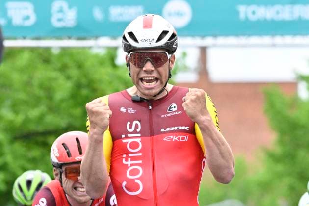 Ronde van Limburg 2025 - Men Elite TONGEREN, BELGIUM - APRIL 16 : Fretin Milan (BEL) of Cofidis wins during the 77th edition of the Ronde van Limburg, an UCI Individual Road cycling, Rad, Radsport, Strasse race with start in Hasselt and finish in Tongeren after 178,6 km, organized by Flanders Classics on April 16, 2025 in Tongeren, Belgium, 16 04 2025 Tongeren Belgium Copyright: xJanxDexMeuleneirx