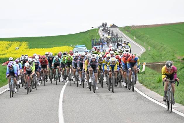 Ronde van Limburg 2025 - Men Elite TONGEREN, BELGIUM - APRIL 16 : illustration picture peloton pictured during the 77th edition of the Ronde van Limburg, an UCI Individual Road cycling, Rad, Radsport, Strasse race with start in Hasselt and finish in Tongeren after 178,6 km, organized by Flanders Classics on April 16, 2025 in Tongeren, Belgium, 16 04 2025 Tongeren Belgium Copyright: xJanxDexMeuleneirx