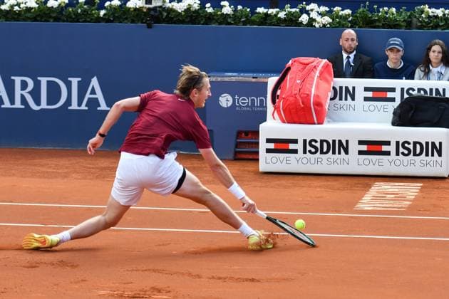 Sebastian Korda during of the Barcelona Open Banc Sabadell at Real Club De Tenis Barcelona, Spain  Copyright: xAndreaxRosito IPAxSportx xipa-agency.netx xx IPA_56567669 IPA_Agency_IPA56567669
