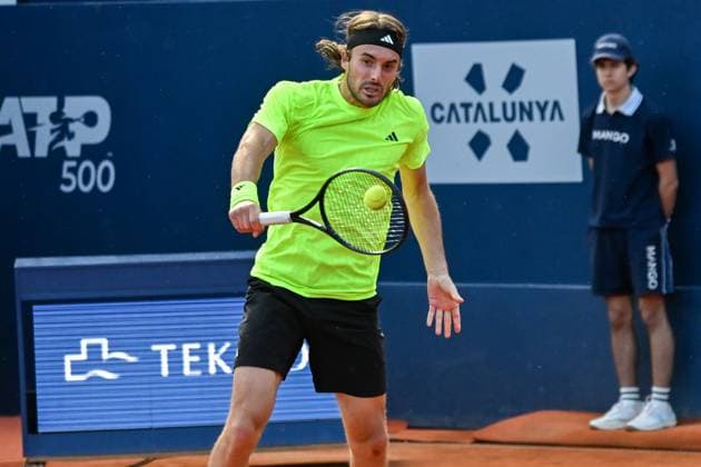 Stefanos Tsitsipas during of the Barcelona Open Banc Sabadell at Real Club De Tenis Barcelona, Spain  Copyright: xAndreaxRosito IPAxSportx xipa-agency.netx xx IPA_56567779 IPA_Agency_IPA56567779