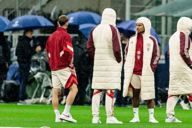 UEFA Champions League quarter-final Inter Milan FC Bayern Munich 16 04 2025 Serge Gnabry FC Bayern Munich, 7 UEFA Champions League quarter-final second leg Inter Milan FC Bayern Munich, Milan, San Siro on 16 04 2025 Copyright: xBEAUTIFULxSPORTS Wunderlx