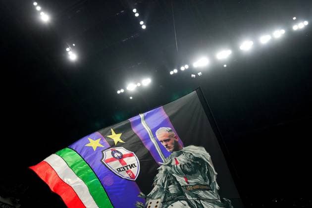 Inter MilanÕs flag during the Uefa Champions League soccer match between Inter and Bayern Munich at San Siro Stadium in Milan , North Italy - , Wednesday April 16, 2025 . - Soccer  Copyright: xSpada LaPressex
