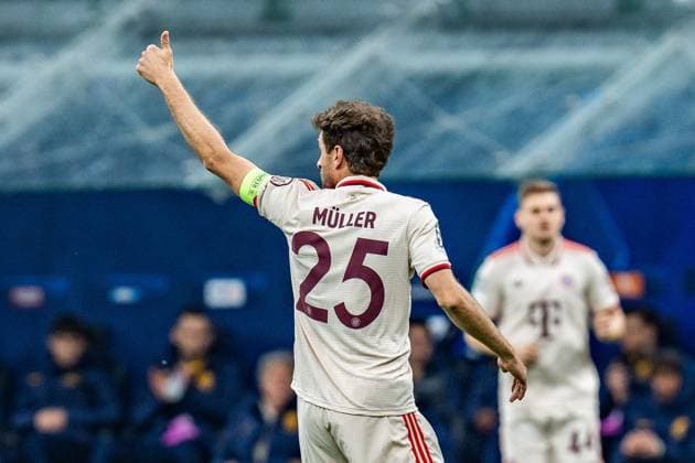 16 04 2025, Inter Milan vs FC Bayern Munich, UEFA Champions League, quarter-final second leg Thomas Müller FC Bayern Muenchen, 25 Copyright: xBahhoxKarax