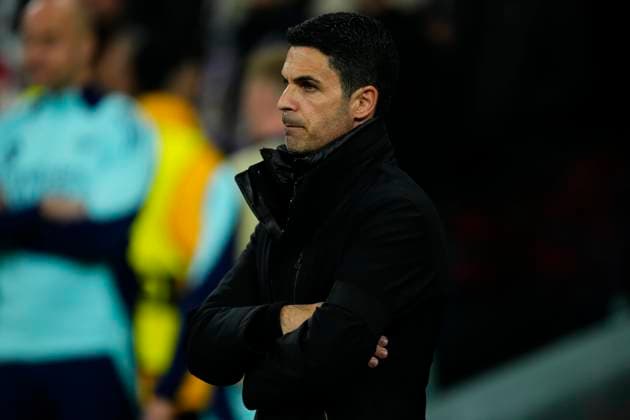 Real Madrid C.F. v Arsenal FC - UEFA Champions League 2024 25 Quarter Final Second Leg Mikel Arteta head coach of Arsenal during the UEFA Champions League 2024 25 Quarter Final Second Leg match between Real Madrid C.F. and Arsenal FC at Estadio Santiago Bernabeu on April 16, 2025 in Madrid, Spain. Madrid Spain  Copyright: xJosexBretonx originalFilename:bretonhernandez-realmadr250416_np99f.jpg