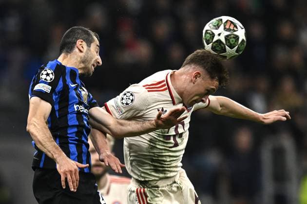 Db Milano 16 04 2025 - Champions League Inter-Bayern Monaco foto Daniele Buffa Image nella foto: Joshua Kimmich-Henrikh Mkhitaryan 
