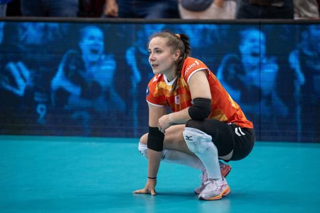 Roosa Koskelo Allianz MTV Stuttgart, 01 visibly disappointed and sad GER, Allianz MTV Stuttgart Dresdner SC, Volleyball Bundesliga, VBL, season 2024 2025, 16 04 2025 GER, Allianz MTV Stuttgart Dresdner SC, Volleyball Bundesliga, VBL, season 2024 2025, 16 04 2025 Stuttgart Copyright: xSandyxDinkelackerx EP_SDR