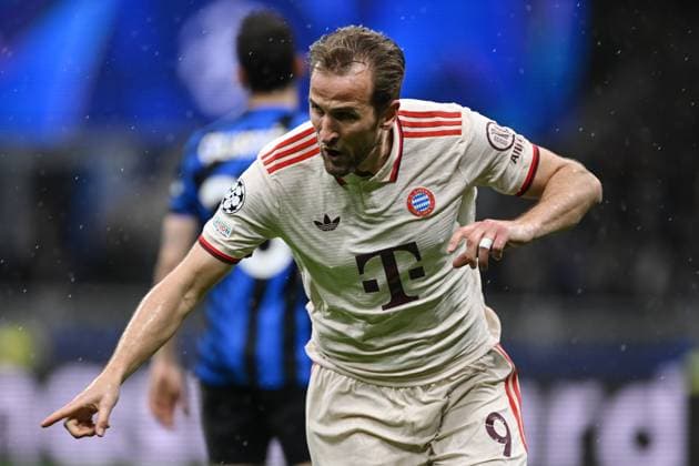 Cm Milano 16 04 2025 - Champions League Inter-Bayern Monaco foto Cristiano Mazzi Image nella foto: esultanza gol Harry Kane 