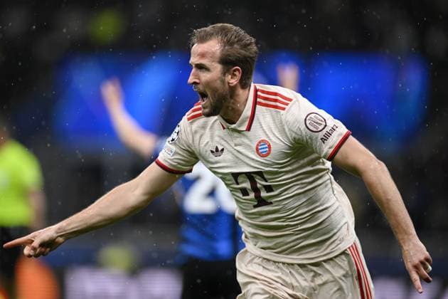 Cm Milano 16 04 2025 - Champions League Inter-Bayern Monaco foto Cristiano Mazzi Image nella foto: esultanza gol Harry Kane 
