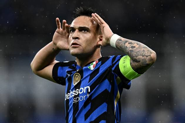 Db Milano 16 04 2025 - Champions League Inter-Bayern Monaco foto Daniele Buffa Image nella foto: esultanza gol Lautaro Martinez 