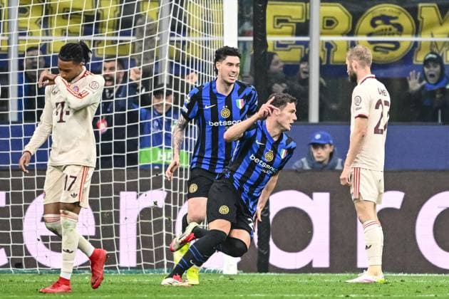 Benjamin Pavard FC Internazionale Milano celebrates after scoring his team s second goal during the UEFA Champions League 2024 25 Quarter Final Second Leg match between FC Internazionale Milano and FC Bayern München at San Siro on April 16, 2025 in Milan, Italy Photo by Harry Langer DeFodi Images