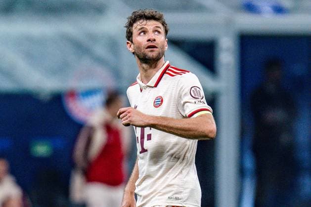 16 04 2025, Inter Milan vs FC Bayern Munich, UEFA Champions League, quarter-final second leg Thomas Müller FC Bayern Muenchen, 25 unhappy unhappy annoyed angry sad facial expressions gestures Copyright: xBahhoxKarax
