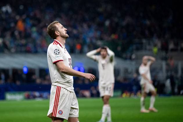 Harry Kane FC Bayern Muenchen, 09 is angry about a missed goal chance, ITA, Inter Milan vs FC Bayern Muenchen, Football, UEFA Champions League, Quarter-final second leg, 2024 2025 season, 16 04 2025 ITA, Inter Milan vs FC Bayern Muenchen, Football, UEFA Champions League, Quarter-final second leg, 2024 2025 season, 16 04 2025 Milano Copyright: xEibner-Pressefoto Memmlerx EP_MMR