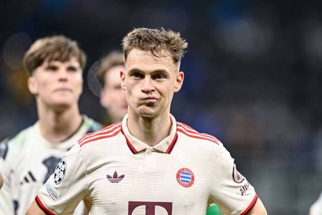 Joshua Kimmich FC Bayern Muenchen looks dejected during the UEFA Champions League 2024 25 Quarter Final Second Leg match between FC Internazionale Milano and FC Bayern München at San Siro on April 16, 2025 in Milan, Italy Photo by Harry Langer DeFodi Images