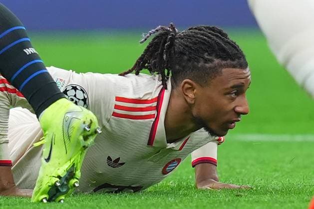 BayernÕs Michael Olise during the Uefa Champions League soccer match between Inter and Bayern Munich at San Siro Stadium in Milan , North Italy - , Wednesday April 16, 2025 . - Soccer  Copyright: xSpada LaPressex