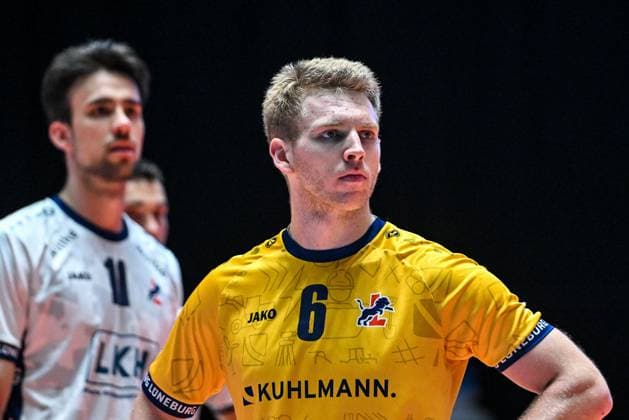 GER, VBL, VfB Friedrichshafen vs SVG Lüneburg 16 04 2025, Spacetech Arena, Friedrichshafen, GER, VBL, VfB Friedrichshafen vs SVG Lüneburg, in the picture Gage Worsley Lueneburg, 6 nordphotoxGmbHx xHafner nph00200