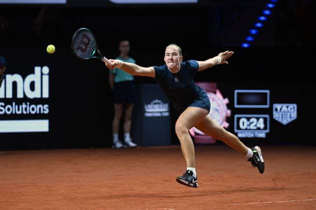 Porsche Tennis Grand Prix 2025 in Stuttgart, 16 04 2025 Mirra Andreeva RUS Porsche Tennis Grand Prix 2025
