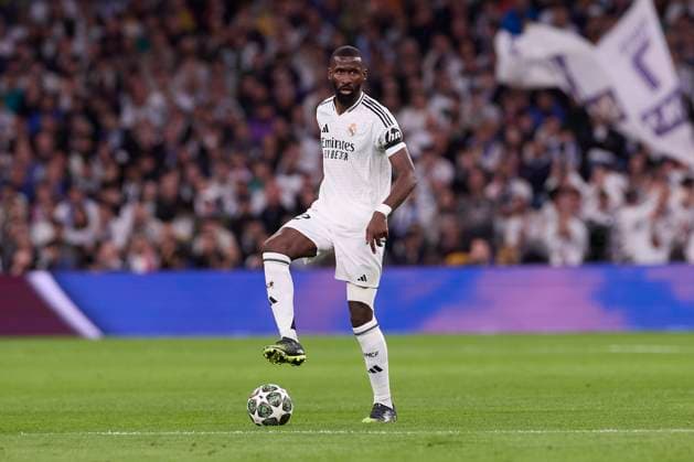 Fußball, CL, Real Madrid - FC Arsenal April 16, 2025, Madrid, Spain: Antonio Rudiger of Real Madrid CF seen in action during the UEFA Champions League 2024 25 Quarter Final Second Leg match between Real Madrid CF and Arsenal FC at Santiago Bernabeu Stadium. Final score: Real Madrid CF 1 : 2 Arsenal FC Madrid Spain - ZUMAs197 20250416_aaa_s197_098 Copyright: xFedericoxTitonex