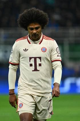 CALCIO - UEFA Champions League - Inter - FC Internazionale vs Bayern Munich Serge Gnabry of F.C. Bayern Munchen particPhoto by IPA ABACAPRESS.COMtes in the UEFA Champions League 2024 25 Quarter Final Second Leg match between FC Internazionale Milano and FC Bayern Munchen at San Siro Stadium on April 16, 2025 in Milan, Italy Milan Italy  Copyright: xIPAxSport ABACAx