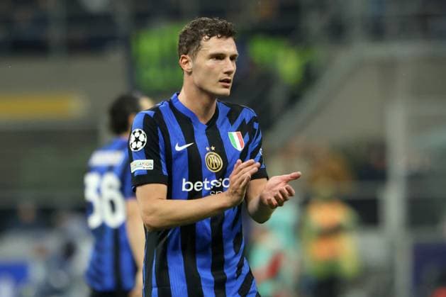 BENJAMIN PAVARD, Inter, Champions League, 2024-25, Inter vs Bayern Munich 2-2, 16-04-2025, Azione, Action, Single shot CHAMPIONS LEAGUE 2024-25 INTER-BAYERN MONACO 2-2