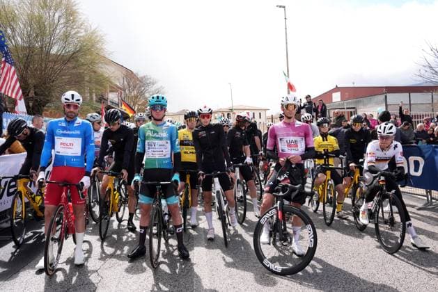 the start of the Giro d™Abruzzo, stage 3 from San Demetrio ne Vestini to Roccaraso (Aremogna) (160 km) - Abruzzo - Thursday, April 17, 2025. - cycling .  Copyright: xMassimoxPaolone LaPressex