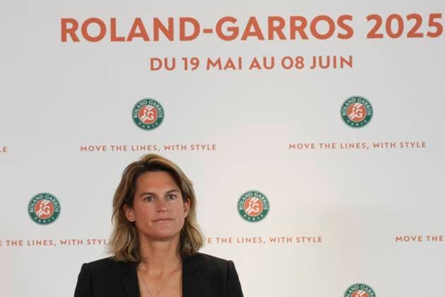 Tennis, French Open in Paris, Pressetermin TENNIS : Conference de presse Roland Garros 2025- 17 04 2025 Amelie Mauresmo et Gilles Moretton ParisFrance  Copyright: xMichtofx