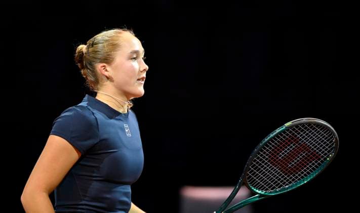 Mirra Andreeva RUS Tennis Womens Porsche Cup Porsche Tennis Grand Prix GP Stuttgart 2025 Porsche Arena 17 04 2024 DFL REGULATIONS PROHIBIT ANY USE OF PHOTOGRAPHS AS IMAGE SEQUENCES AND OR QUASI VIDEO Tennis Womens Porsche Cup Porsche Tennis Grand Prix GP Stuttgart 2025