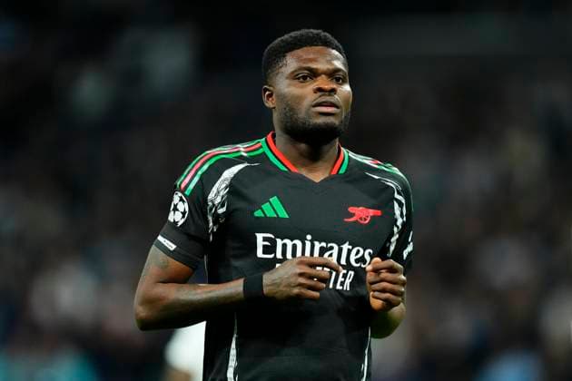 Real Madrid C.F. v Arsenal FC - UEFA Champions League 2024 25 Quarter Final Second Leg Thomas Partey defensive midfield of Arsenal and Ghana during the UEFA Champions League 2024 25 Quarter Final Second Leg match between Real Madrid C.F. and Arsenal FC at Estadio Santiago Bernabeu on April 16, 2025 in Madrid, Spain. Madrid Spain  Copyright: xJosexBretonx originalFilename:bretonhernandez-realmadr250416_npPR9.jpg