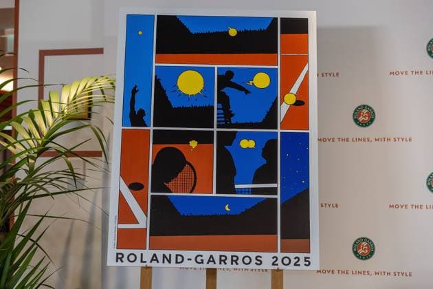 Paris 17 04 2025 Press conference French Open 2025 Roland Garros v l , symbolic photo, symbolic image poster Roland Garros 2025 Copyright: HMBxMedia AntonioxBorga
