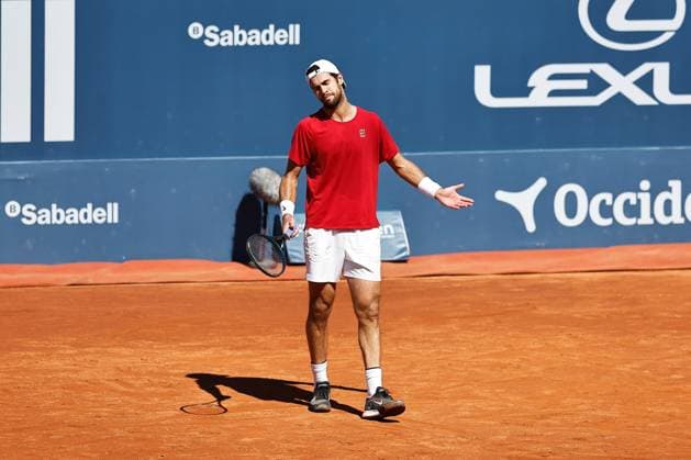 Karen Kachanov (RUS), APRIL17, 2025 - Tennis : Karen Kachanov during singles round of 16 match against Jaume Munar on the Barcelona Open Banc Sabadell tennis tournament at the Real Club de Tenis de Barcelona in Barcelona, Spain. Noxthirdxpartyxsales  (287913536)